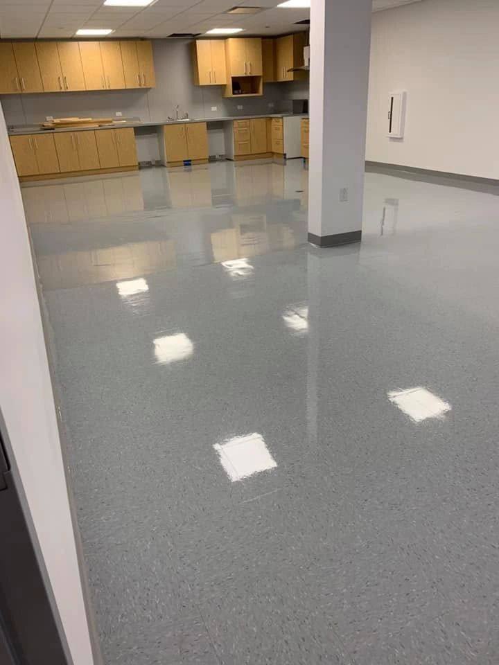 After: same office floor, refinished