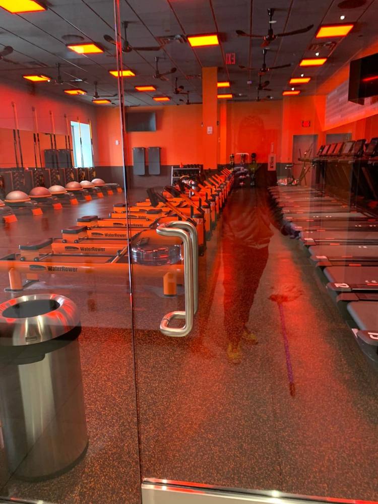 Fitness studio, cleaned after hours