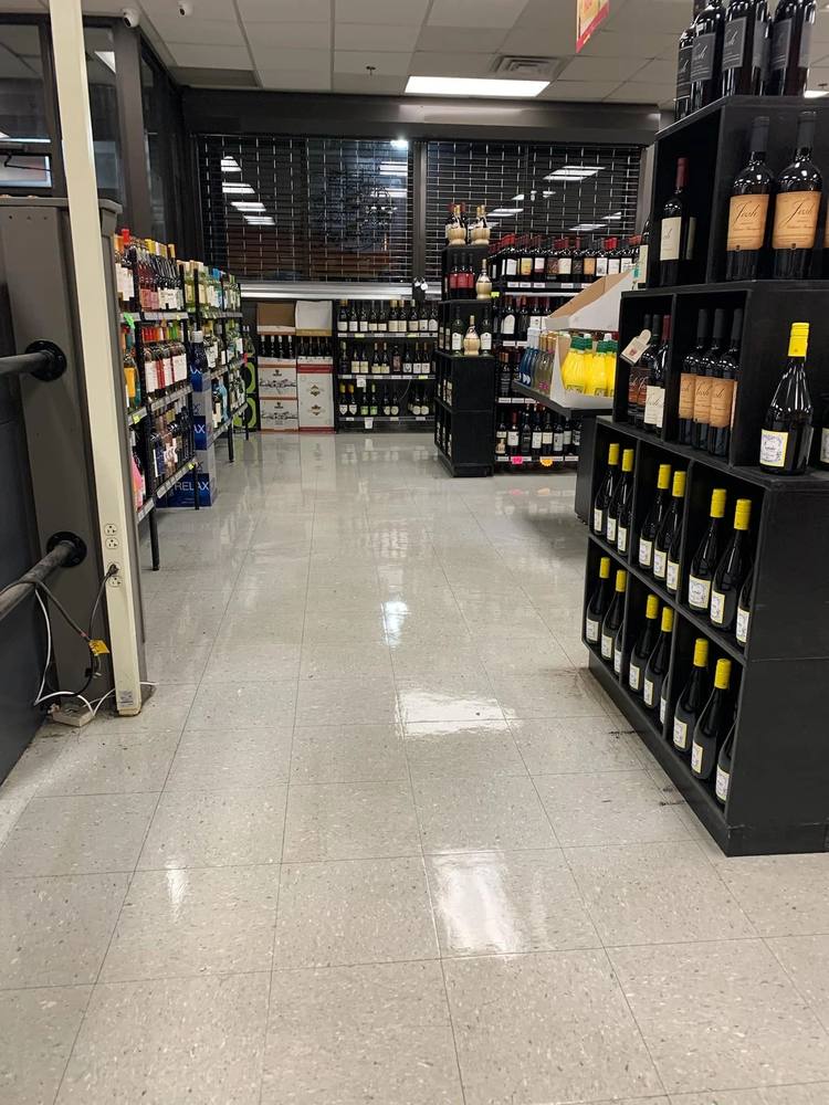 High-gloss finish after floor refinishing